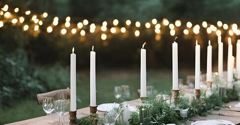 Biedermann & Sons 2 Pack Tall Taper Candles - Unscented Dinner Candle Set 10 Hour Burn Time, 10-Inch, Wedgewood Blue in Kuwait