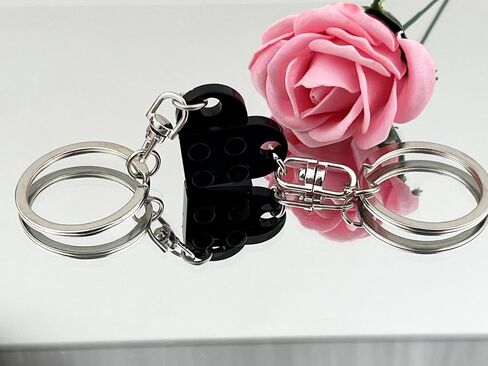 MPK Heart-Shaped Keychain Set – Matching Keychains for Couples, Valentine's Day Gift, Romantic Love Keychain for Him and Her in Kuwait