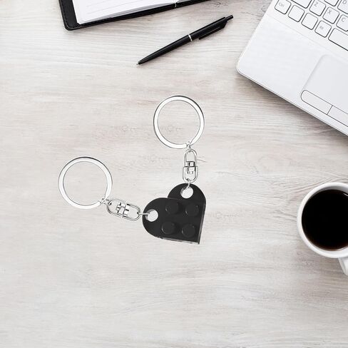 MPK Heart-Shaped Keychain Set – Matching Keychains for Couples, Valentine's Day Gift, Romantic Love Keychain for Him and Her in Kuwait