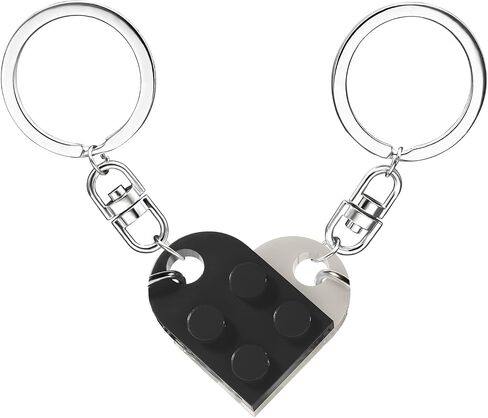 MPK Heart-Shaped Keychain Set – Matching Keychains for Couples, Valentine's Day Gift, Romantic Love Keychain for Him and Her in Kuwait