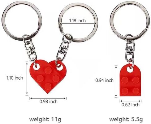MPK Heart-Shaped Keychain Set – Matching Keychains for Couples, Valentine's Day Gift, Romantic Love Keychain for Him and Her in Kuwait