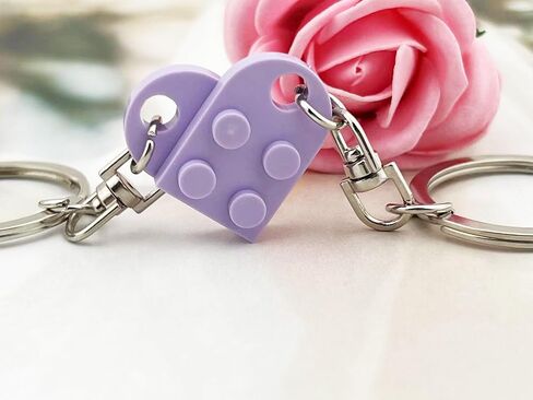 MPK Heart-Shaped Keychain Set – Matching Keychains for Couples, Valentine's Day Gift, Romantic Love Keychain for Him and Her in Kuwait