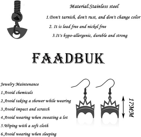 FAADBUK Evil Queens Lover Villain Gift Evil Queen Earring Evil Queen Fandom Gift Fairytale Gift in Kuwait