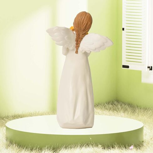 NANAOUS Guardian Angel Statues and Figurines, Praying Angel Figurines for Women, Resin Angeles Decorativos Hand-Painted Collectible Sculpture, Angel Ornaments Remembrance Condolence Gifts in Kuwait