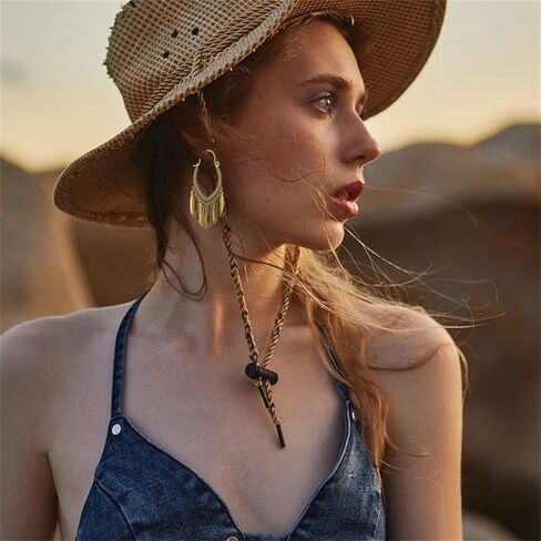 الأقراط البوهيمية خمر الأقراط الرجعية العتيقة اليدوية البوهيمي خمر البرونزية شرابة الهندسة أقراط للنساء اليدوية والمجوهرات العرقية العتيقة in Kuwait