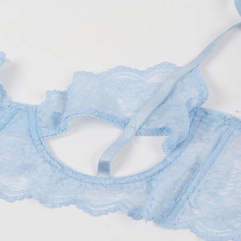 Women‘s sexy plus Size Bra and Panty Set 4-Piece Lingerie Set mini Skirt- S-2XL in Saudi Arabia
