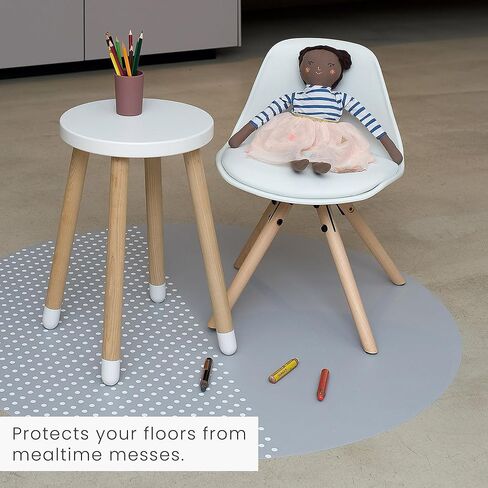 Toddlekind High Chair Mat Protect Floor from Children's Mealtime Baby Splash Mat for Highchair Multifunctional 105cm (41") Clouds in Kuwait