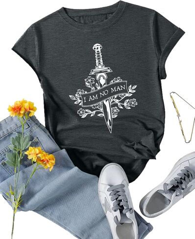 King of The Ring Shirt for Women Middle Earth T Shirt Funny Movie Graphic Tees Casual Short Sleeve Tee Tops in Saudi Arabia