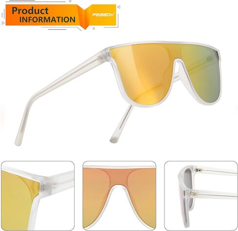 FEISEDY Flat Top Sunglasses for Women Men Trendy Square Frame Sunglasses Designer Shades UV 400 Protection B0170 in Kuwait