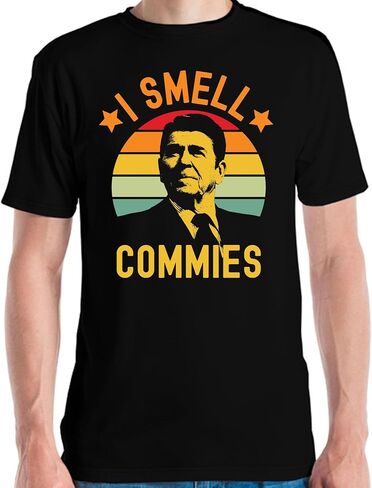 مضحك رونالد ريغان أنا رائحة Commies الفكاهة السياسية ريغان الرئيس تي شيرت للرجال والنساء in Saudi Arabia