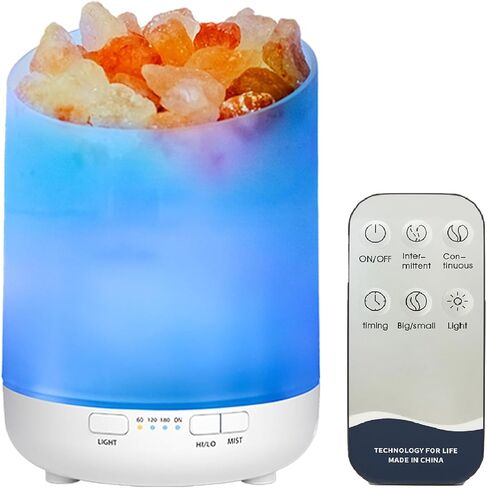 Aroma Diffuser Samll 200ml,Essential Oils Diffuser,minihumidifier, Salt Lamps,3 in1 Natural Himalayan Pink Salt Lamp, Salt Crystal Night Lights, for Home,Office,Bedroom in Saudi Arabia