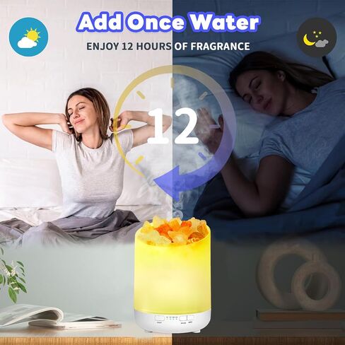 Aroma Diffuser Samll 200ml,Essential Oils Diffuser,minihumidifier, Salt Lamps,3 in1 Natural Himalayan Pink Salt Lamp, Salt Crystal Night Lights, for Home,Office,Bedroom in Saudi Arabia