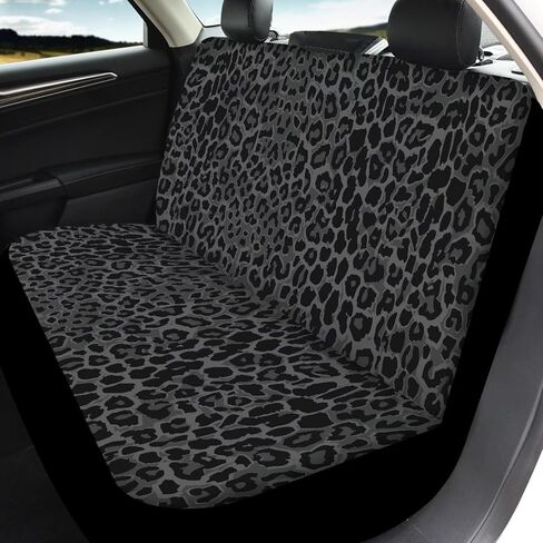 Car Seat Covers for Front and Back Seats Pack of 4 Seat Protector Seat Cover Universal Fit Auto Interior Covers Airbag Compatible, Black Gray Leopard Pattern in Saudi Arabia