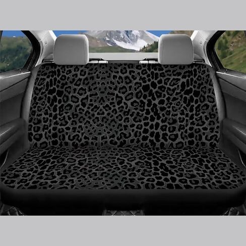Car Seat Covers for Front and Back Seats Pack of 4 Seat Protector Seat Cover Universal Fit Auto Interior Covers Airbag Compatible, Black Gray Leopard Pattern in Saudi Arabia