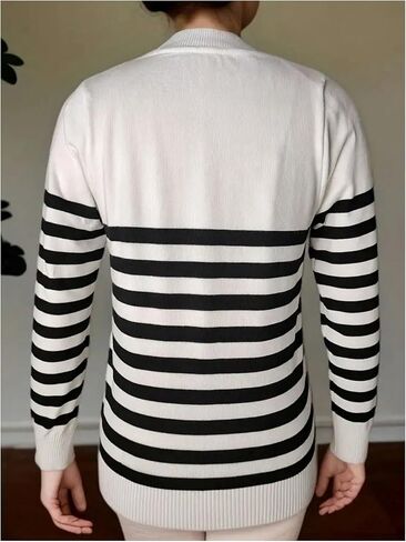 GORGLITTER Women's Mock Neck Long Sleeve Knit Tops Striped Color Block Winter Pullover Sweater in Saudi Arabia