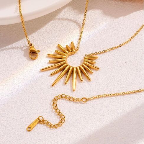 SOCICO 18K Gold Heart Pendant Necklaces for Women Cross Faith Pendant Necklaces Sun Necklace Cute Boho Tiny Evil Eye Lucky Protection Jewelry Gift Christmas Gifts Birthday Gifts for Women Jewelry in Saudi Arabia