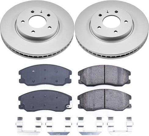 مجموعة فرامل بديلة أمامية POWERSTOP KOE2090 Autospecialty - دوارات فرامل OE ووسادات فرامل سيراميك لشيفي كابتيفا سبورت، تشيفي إكوينوكس، بونتياك تورنت، ساتورن فيو، سوزوكي XL-7 [نموذج محدد] in Kuwait