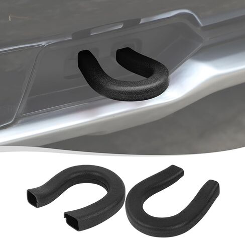 Voodola لسيارة Chevy Silverado 2014-2024 غطاء خطاف سحب أمامي للسيارة متوافق مع سيارة شيفروليه سيلفرادو 2014-2024 (أسود، قطعتان) in Kuwait