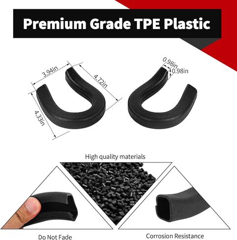 Voodola لسيارة Chevy Silverado 2014-2024 غطاء خطاف سحب أمامي للسيارة متوافق مع سيارة شيفروليه سيلفرادو 2014-2024 (أسود، قطعتان) in Kuwait