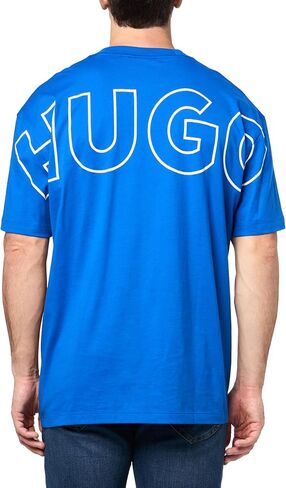 تي شيرت جيرسيه قطني بشعار خلفي للرجال من HUGO in Kuwait