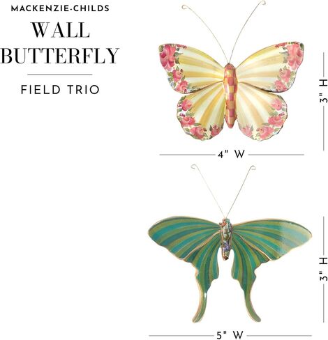 MACKENZIE-CHILDS Butterflies Trio, Hanging Butterfly Wall Decor, Set of 3 in Kuwait