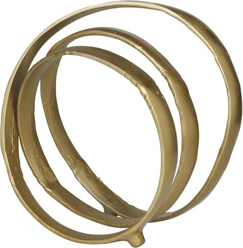 Deco 79 Aluminum Metal Abstract Decorative Sculpture Looped Home Decor Statue, Accent Figurine 12" x 7" x 13", Black in Saudi Arabia