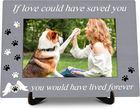 Dog Memorial Pictures Frame, Pet Memorial Photo Frame with Stand, Sympathy Gifts For Loss Of Dog, Farmhouse Home Living Room Bedroom Office Decoration -a03 in Saudi Arabia