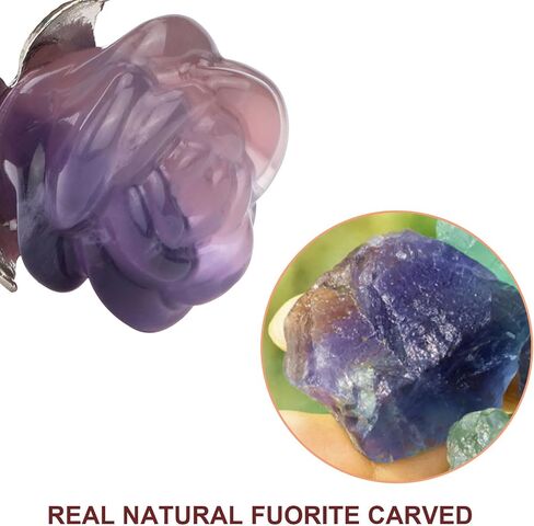 Valentines Day Gifts for Her Rose Jade Flower 8.97 Inches Forever Real Rose Quartz Flower on Birthday Wedding Anniversary Graduation Thanksgiving Flower Statue Love Romantic Rose Decor in Saudi Arabia
