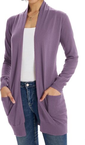 GRACE KARIN Women Lightweight Cardigan Sweaters with Pocket Long Sleeve Shrugs in Saudi Arabia