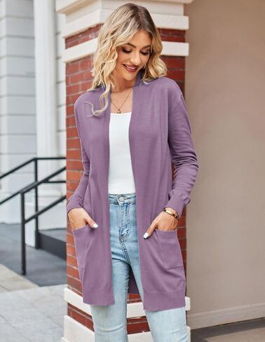 GRACE KARIN Women Lightweight Cardigan Sweaters with Pocket Long Sleeve Shrugs in Saudi Arabia