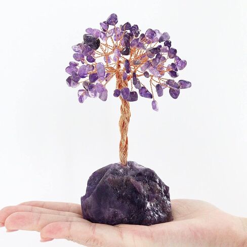 DUQGUHO Crystal Tree Amethyst Crystal with Natural Quartz Amethyst Stone Base Crystal Tree for Decor Reiki Luck Crystal Spiritual Gifts in Saudi Arabia