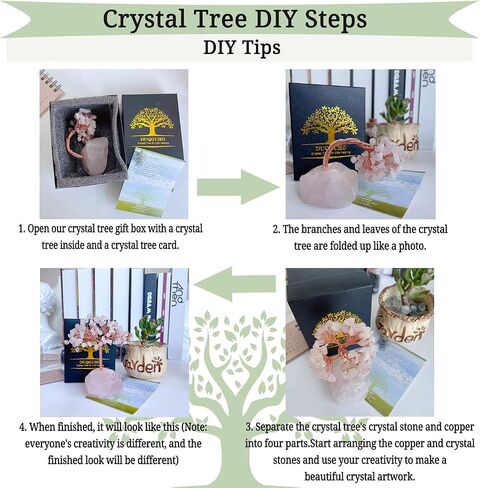 DUQGUHO Crystal Tree Amethyst Crystal with Natural Quartz Amethyst Stone Base Crystal Tree for Decor Reiki Luck Crystal Spiritual Gifts in Saudi Arabia