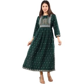 Women's Printed Rayon Naira Cut Kurta