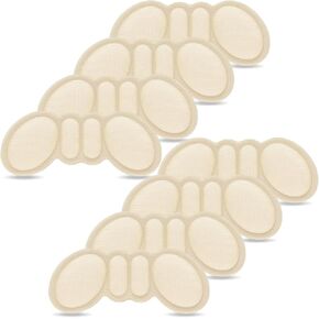 4 Pairs Heel Pads for Shoes Too Big, Heel Inserts Liners for Women Men Loose Shoes, Heel Cushions for Pain Relief Reducing Blisters Rubbing (Black and Beige)