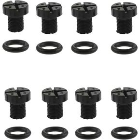 8 Pcs Coolant Expansion Tank Bleeder Screw with O-ring 17111712788 for BMW E46 E90 Mini Cooper