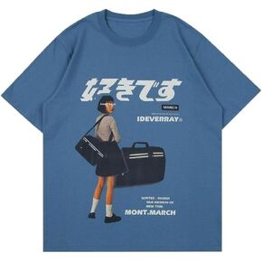 Vamtac Graphic Tees Mens Graphic T-Shirts Japanese Shirt Y2k Shirt Vintage Tees Harajuku shirt Unisex Streetwear Tee
