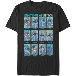 Disney Big & Tall Lilo Stitch Emotion Men's Tops Short Sleeve Tee Shirt