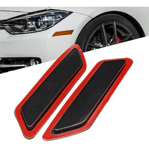 GSRECY Bumper Crystal Smoke Reflector Side Marker Lights 2011-2015 For BMW F30 F31 3-Series Base Model (Smoke)