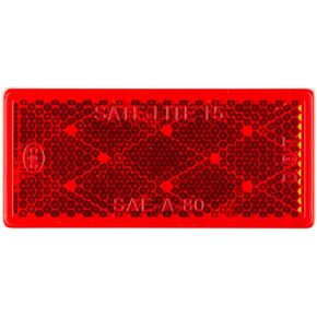 Grote 40302 Stick-On Rectangular Reflector - Red
