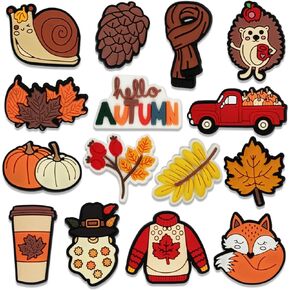 15PCS Soccer Nurse Autumn Cow Shoe Charms Fits for Croc Clog Sandals, Cute Shoes Decorations Accessories for Boy Girl Adults Women Men