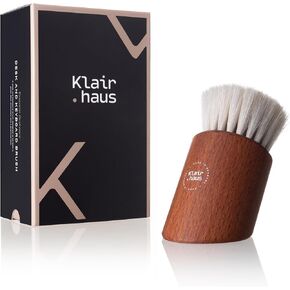 Designer Keyboard and Desk Brush - Made in Germany - Desk Accessories Brush - 3.3" Natural Bristle Brush with Wood Handle for Cleaning Keyboards, Laptops, and More