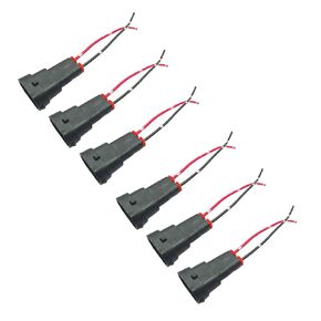 6Pcs H8 H11 880 890 Male Bulb Socket Headlight Adapter Connector Wiring Harness Fog Light Bulb Retrofit or Installing Light Bar Work Lamps