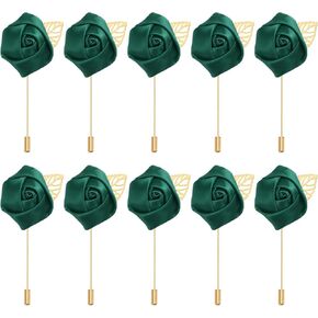 PATIKIL Rose Boutonnieres, 24 Pack Groom Wedding Boutonnieres Pocket Handmade Flower Lapel Pin Boutonnieres for Men Wedding Ceremony Party Prom, Gold