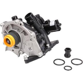 SLTY Water Pump Thermostat Housing Assembly Compatible with 2012-2021 VW Golf Jetta GLI GTI Passat Audi A3 A4 A6 TT Q5 Q7 1.8 2.0L Replaces# 06L121111 06L121012 06K121011 06L121005A