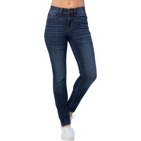 Judy Blue Womens High Rise Clean Relaxed Fit Denim Jeans (Style 82325)