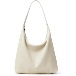 KALIDI Casual Tote Bag Vegan Leather Hobo Zipper Work Bag Weekender Shoulder for Women Shoulder Travel Purse
