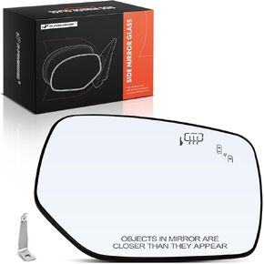 A-Premium Right Passenger Side Heated Mirror Glass with Backing Plate - Compatible with Subaru Outback Legacy 2015-2017, Crosstrek 2016-2017, WRX 2016-2021 - Exterior Side View Convex Mirror