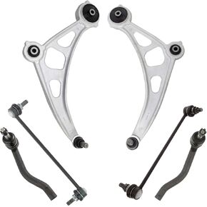 TRQ Front Steering & Suspension Kit Control Arm with Ball Joint Sway Bar Stabilizer Link Tie Rod Compatible with 2015-2023 Nissan Murano