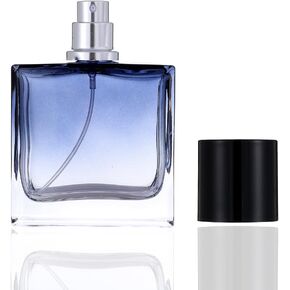 Enslz Refillable Cosmetic Spray Perfume Bottle, Empty Glass Fine Mist Atomizer Essential Oil Container for Travel 100ml /3.4oz (100ml)
