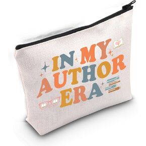 Gzrlyf Novel Writer Author Makeup Bag Writer Themed Gift Novelist Author Gifts For Women Writer Author Novelist Cosmetic Bag (IN MY AUTHOR)